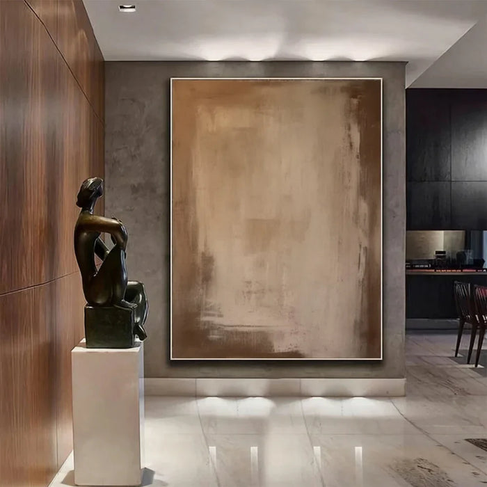 Beige and Brown Abstract Wall Art  #AT111