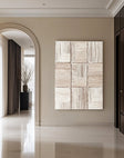 Textured Neutral Opulence | Cream Grid