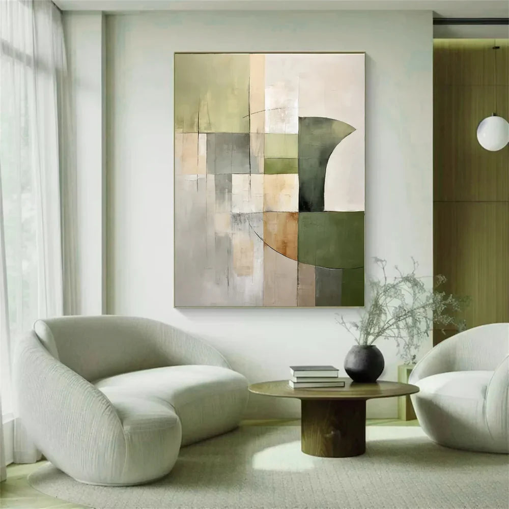 Green Abstract Wall Art  #AT066