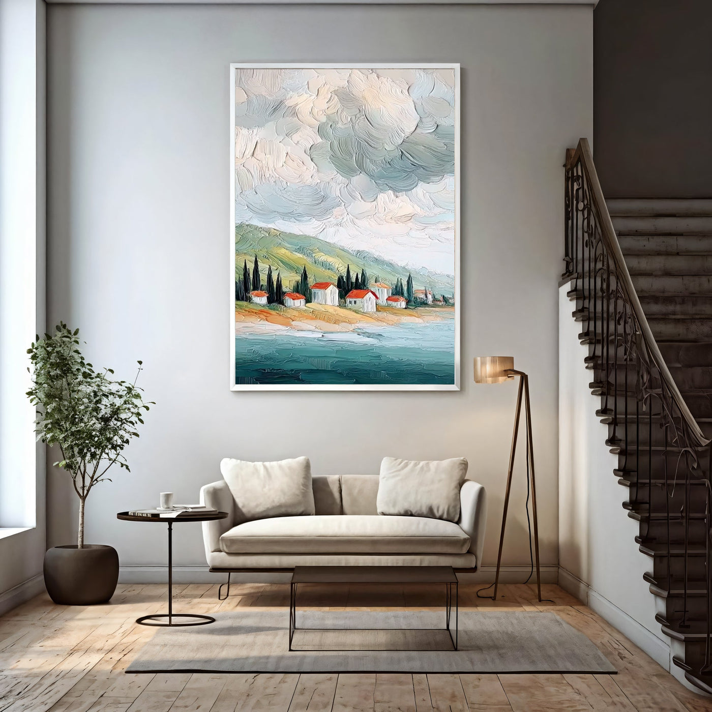 Textured Aegean Vestige | Crepuscular Hues