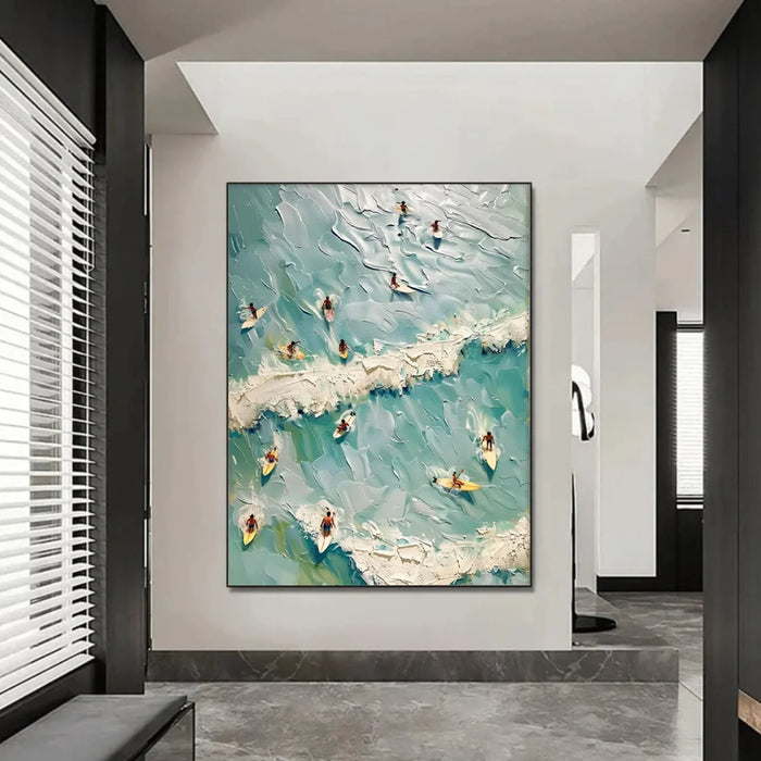 Surfing Sport Art Textured Canvas #PT046
