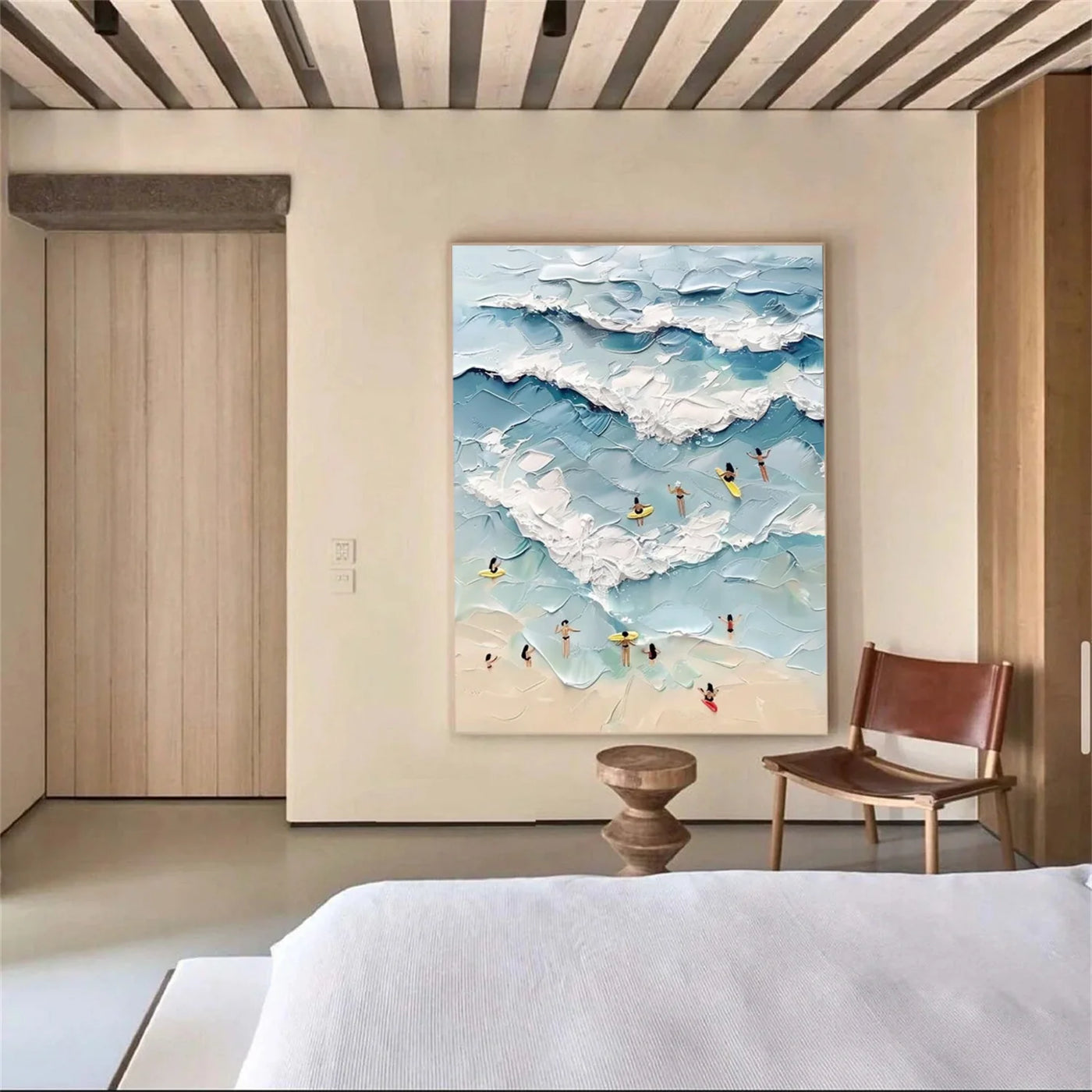 Surfing Sport Art Textured Canvas #PT045
