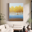 Textured Gilded Grove | Azure Haze