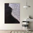 Black and White Minimalist Textured Wall Art #MT112