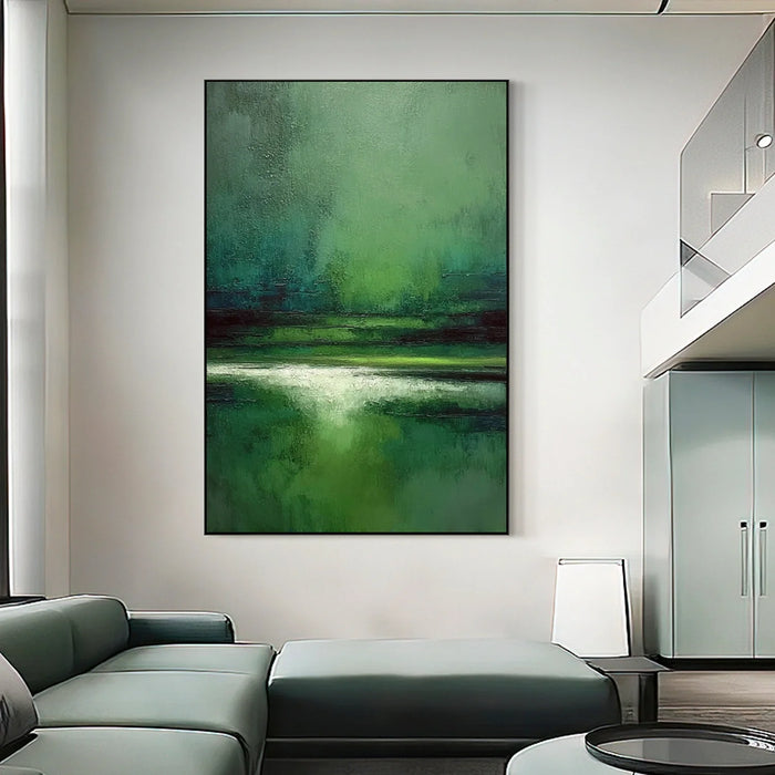 Green Abstract Wall Art #AT169