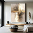 Beige and Brown Abstract Wall Art #AT048