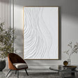 White Minimalist Textured Wall Art #MT027
