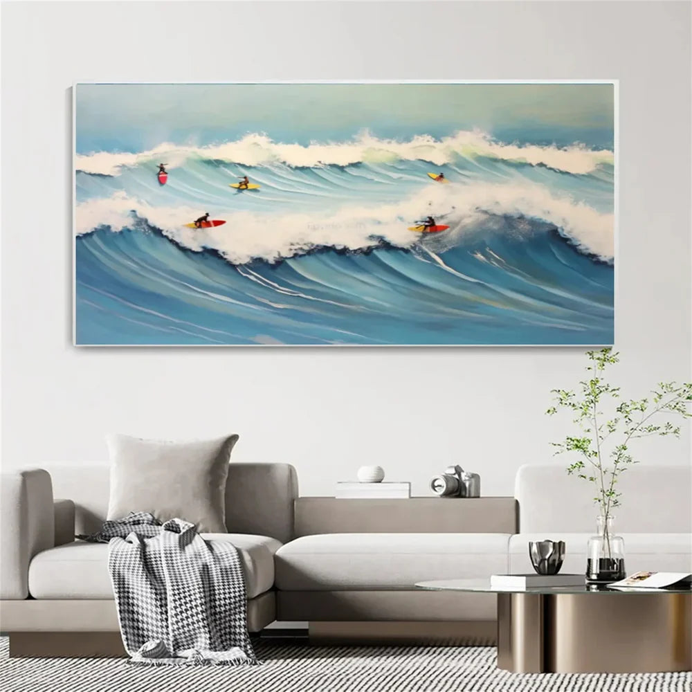 Surfing Sport Art Textured Canvas #PT025