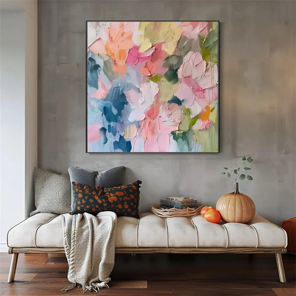 Flower & Tree Textured Abstract Wall Art #SF029