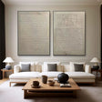 Beige and Brown Abstract Textured Wall Art Set Of 2 #AT083
