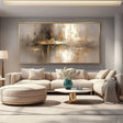 Beige and Brown Abstract Wall Art #AT044