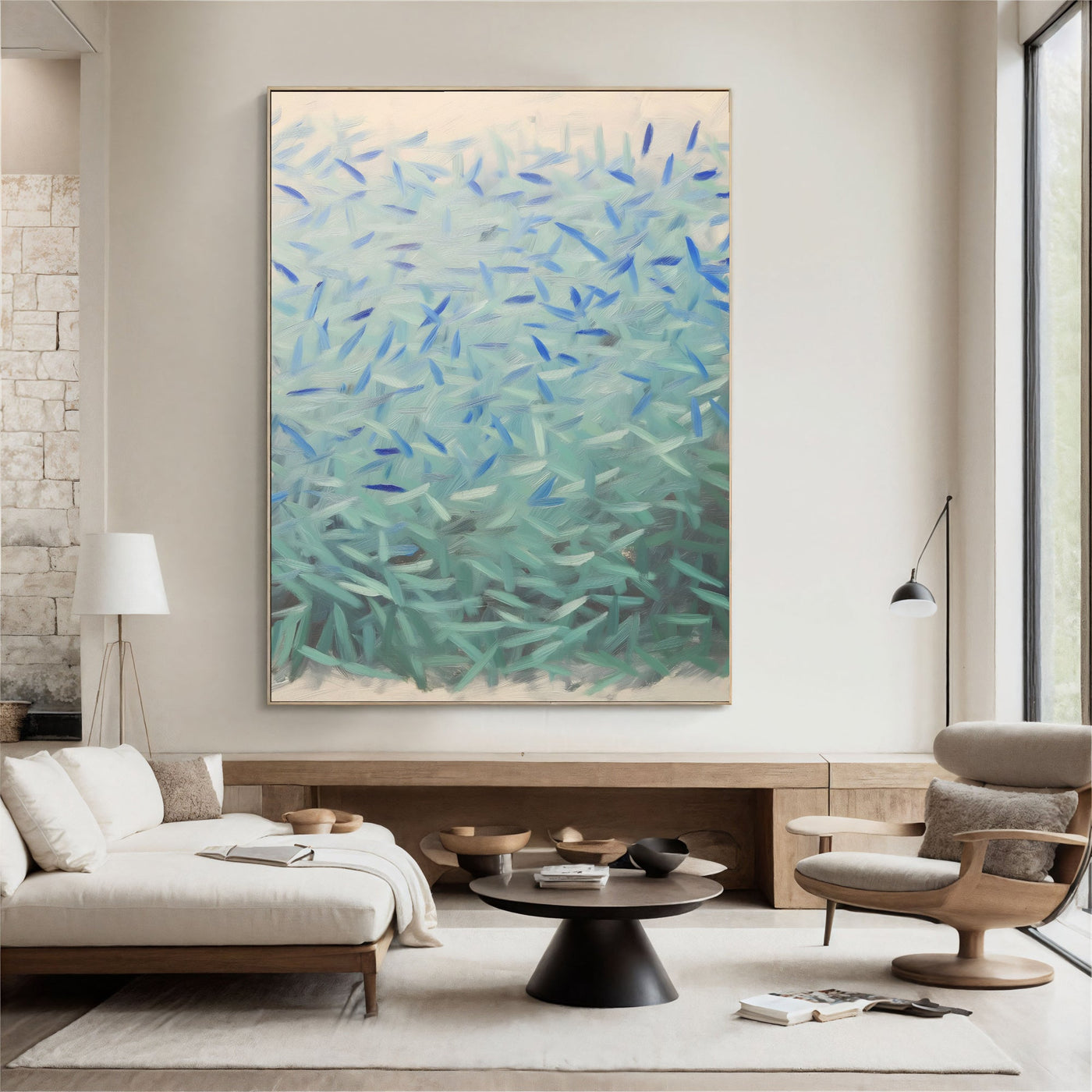 Textured Aquamarine Opulence | Blue Teal