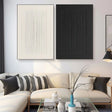 Black and White Minimalist Textured Wall Art Set of 2 #MT015