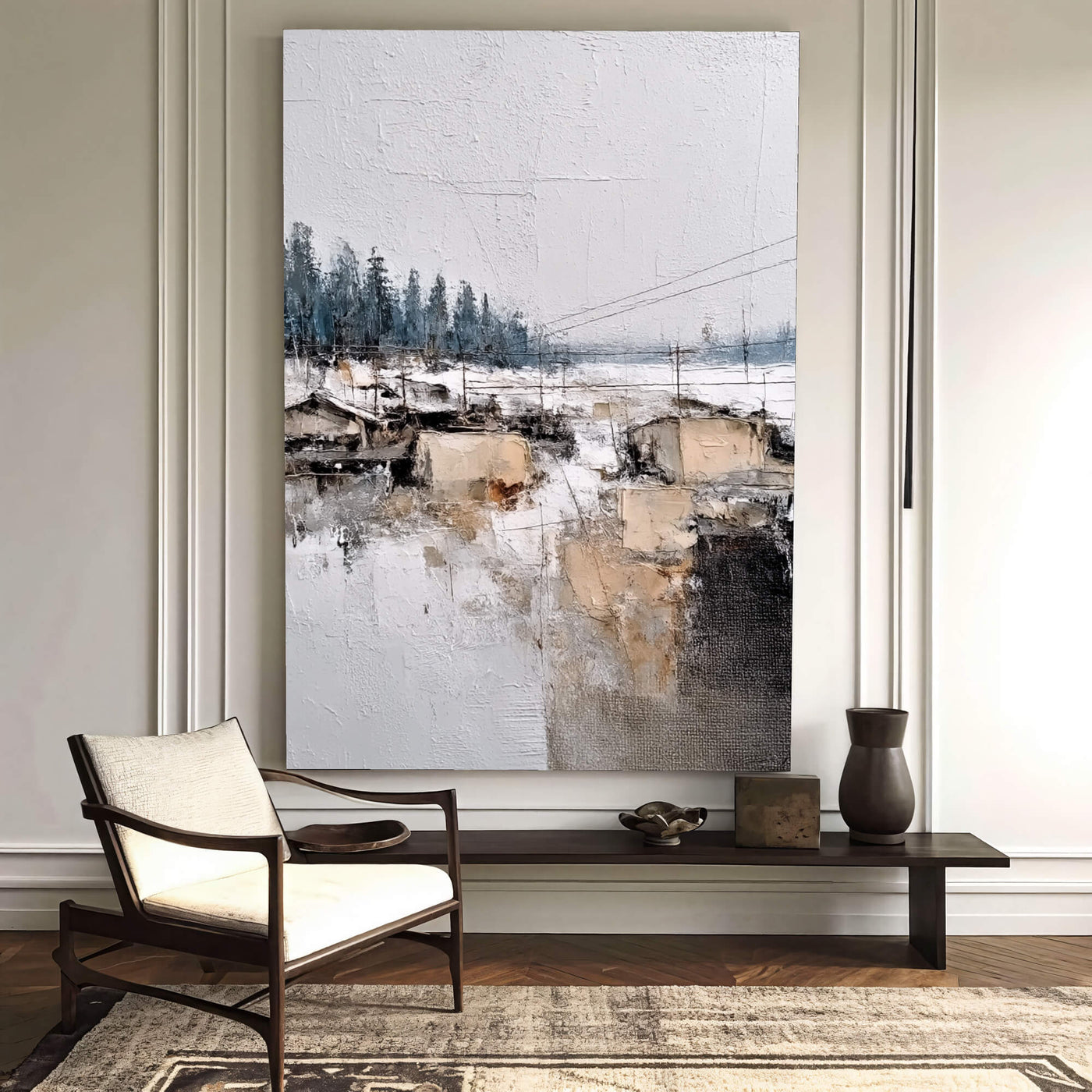Texturiertes Winterdorf | Schneelandschaft