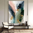 Gilded Emerald Blush | Gold Swirl