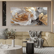 Textured Gilded Blossom | Gray Petals