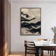 Dynamic Wave Line Art | Black Beige