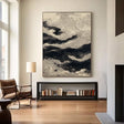Dynamic Wave Line Art | Black Beige