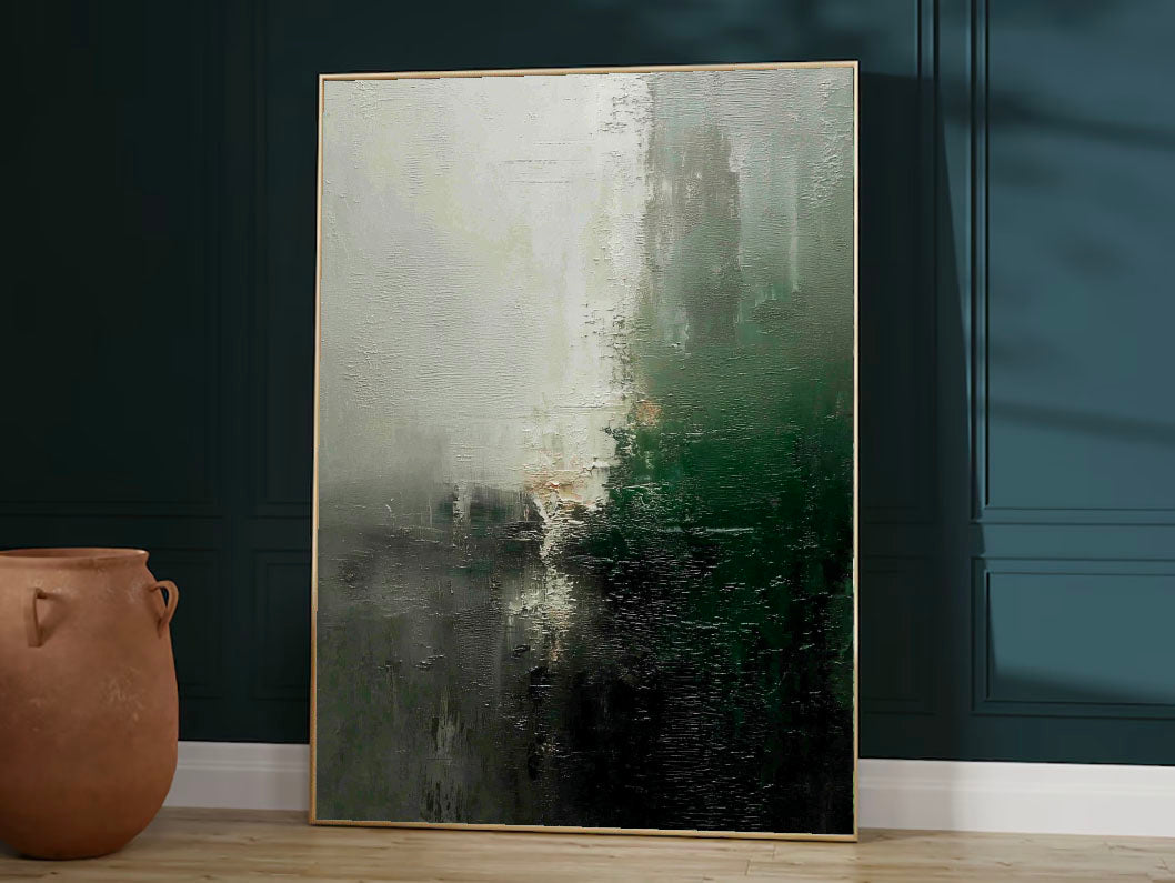 Textured Misty Reflections | Verdant Horizon