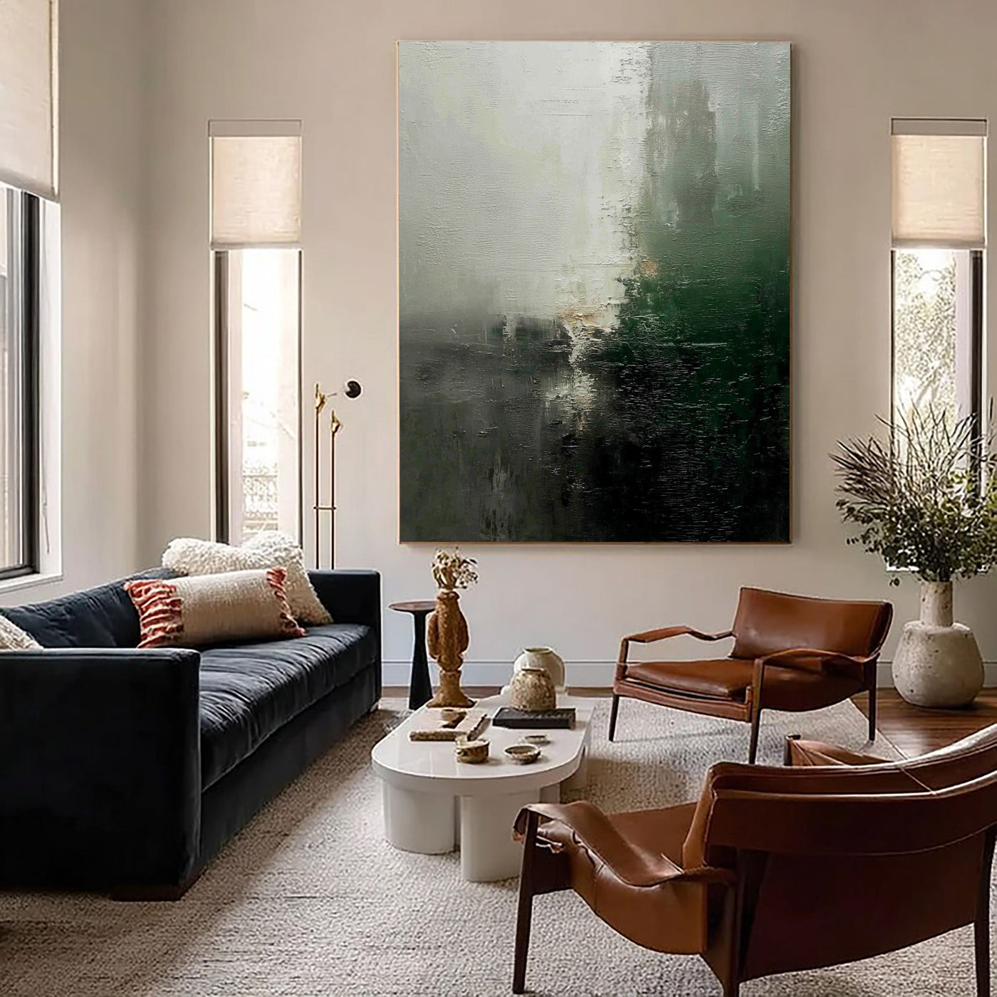Textured Misty Reflections | Verdant Horizon