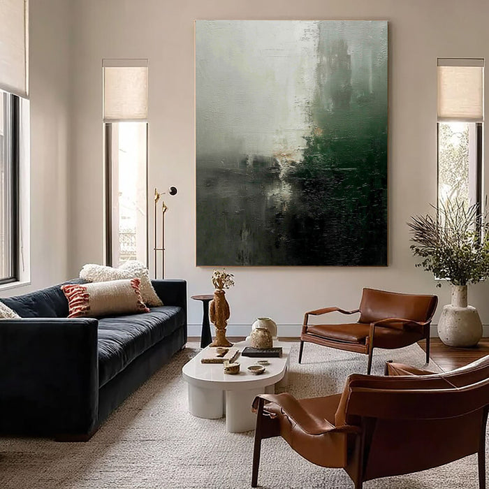 Textured Misty Reflections | Verdant Horizon