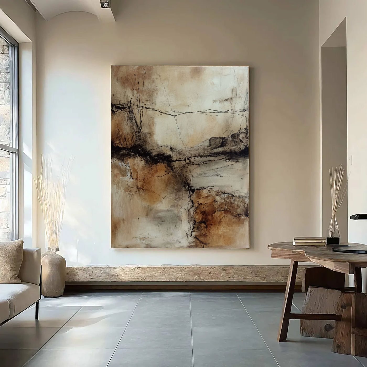 Textured Cracked Earth | Rustic Ochre