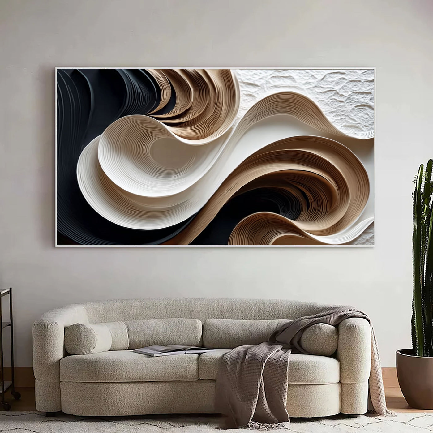 Textured Abstract Flow | Earth Tones