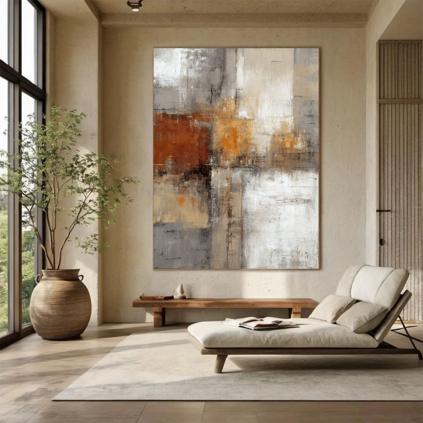 Textured Geometric Warmth | Rustic Blocks