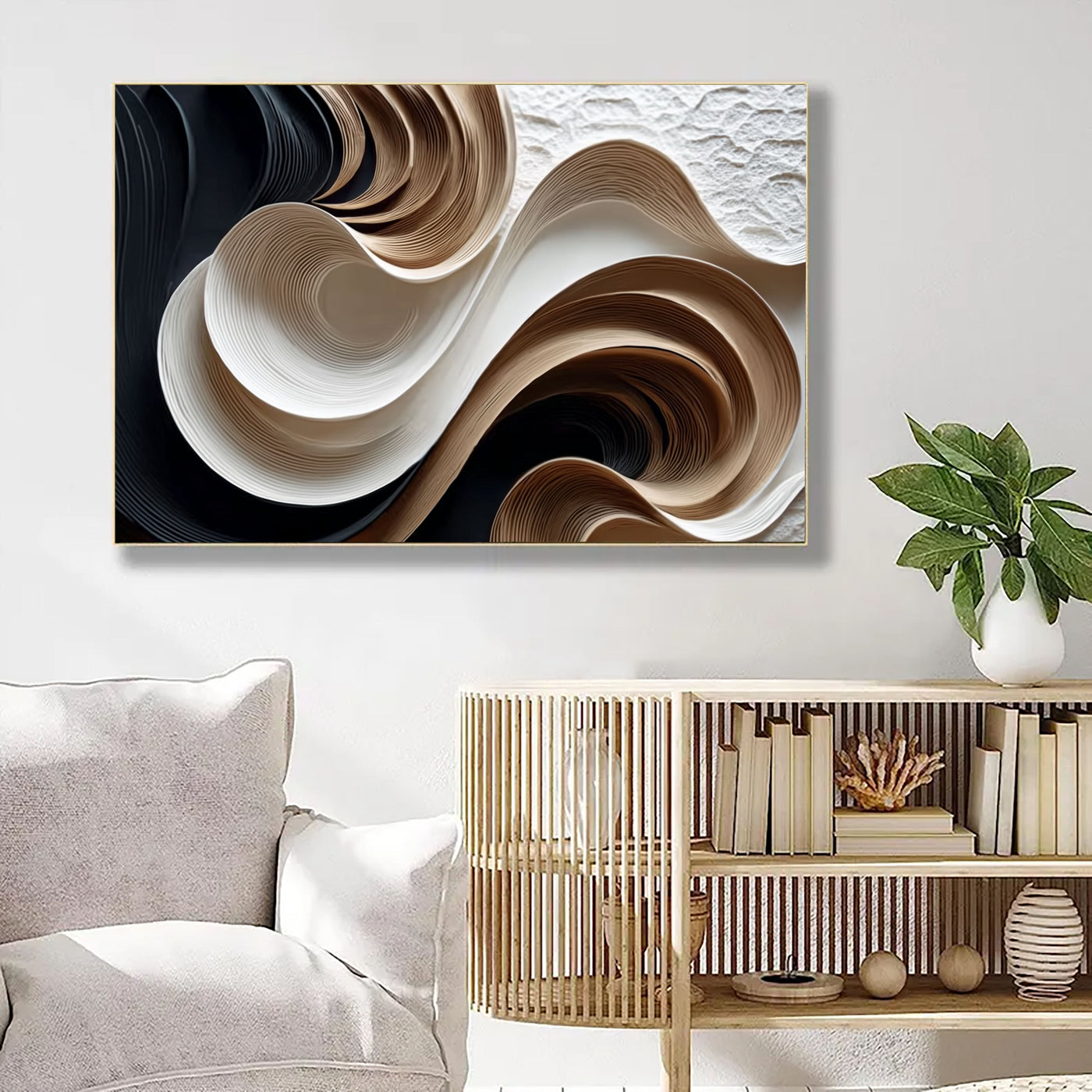 Textured Abstract Flow | Earth Tones