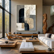 Textured Geometric Balance | Neutral Tones