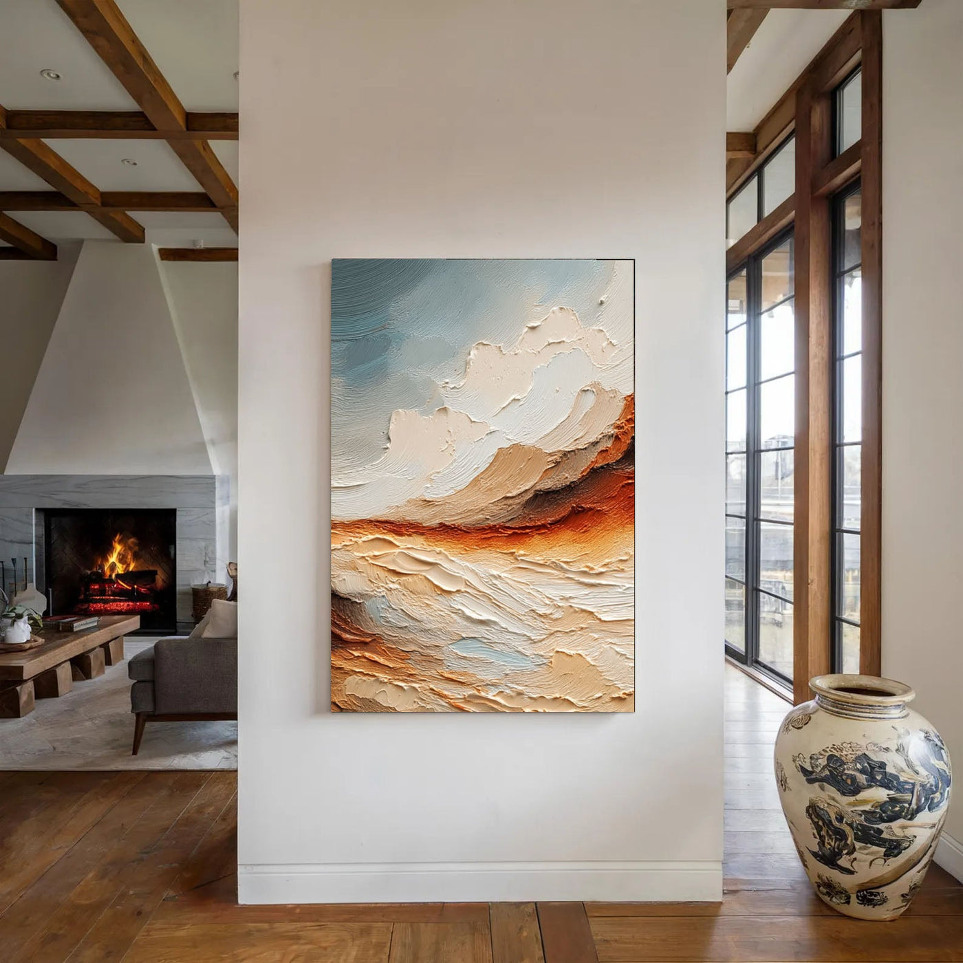 Texturierte Erdlandschaft Horizon | Warmer Schein