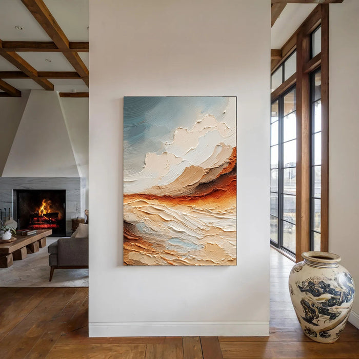Textured Earthscape Horizon | Warm Glow