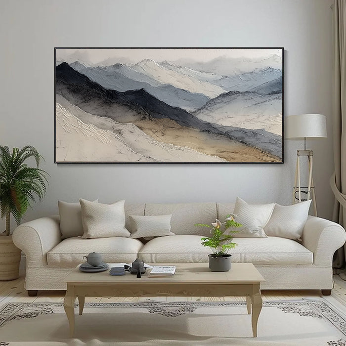 Textured Mountain Range | Snowy Peaks