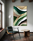 Textured Viridescent Opulence | Gilded Swells