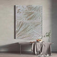 Textured Linear Rhythm | White Relief