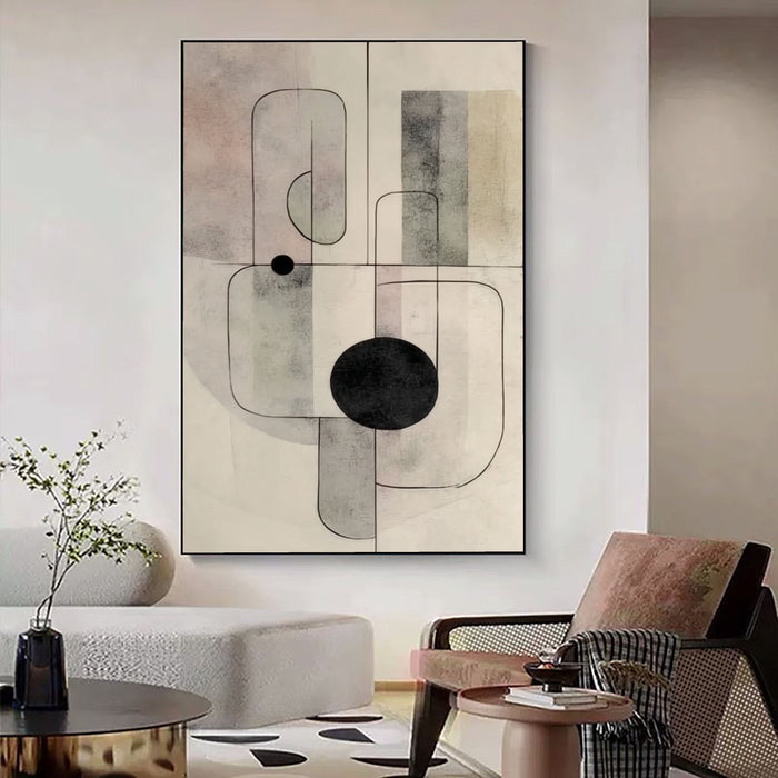 Minimalist Geometric Balance | Soft Hues