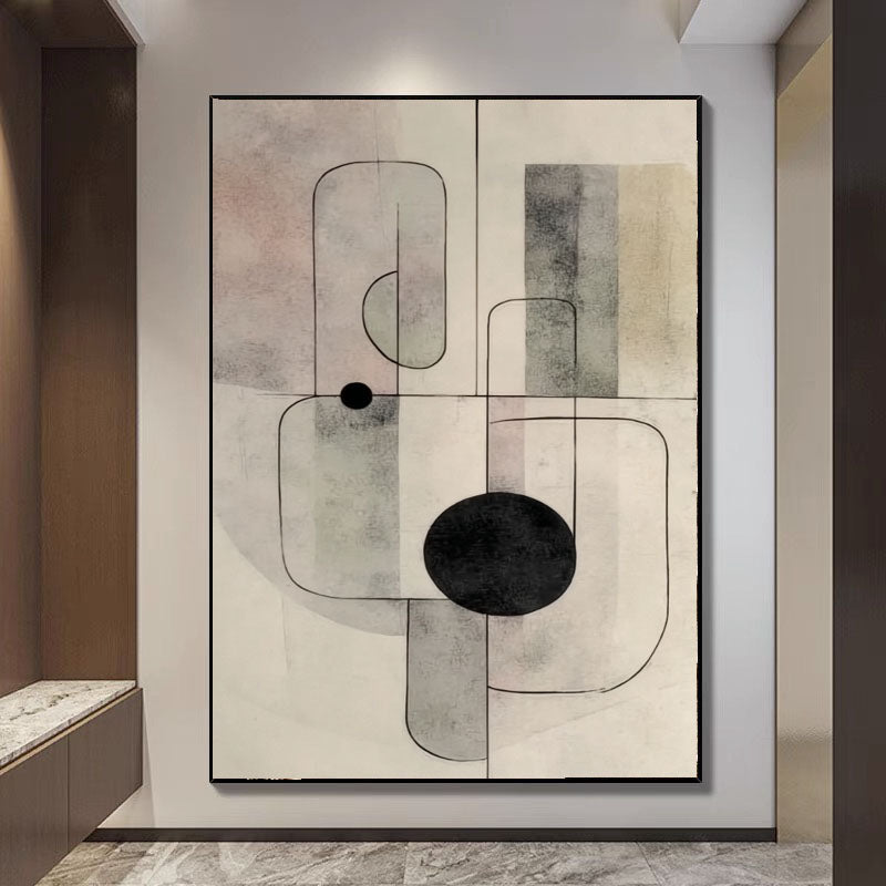 Minimalist Geometric Balance | Soft Hues