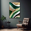 Textured Viridescent Opulence | Gilded Swells