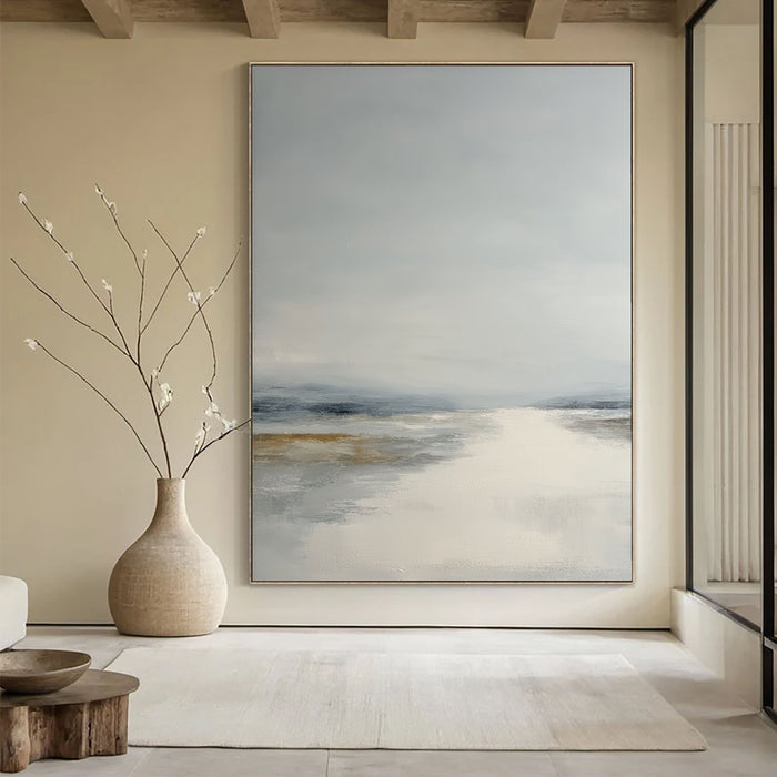 Serene Coastal Mist | Grey Horizon