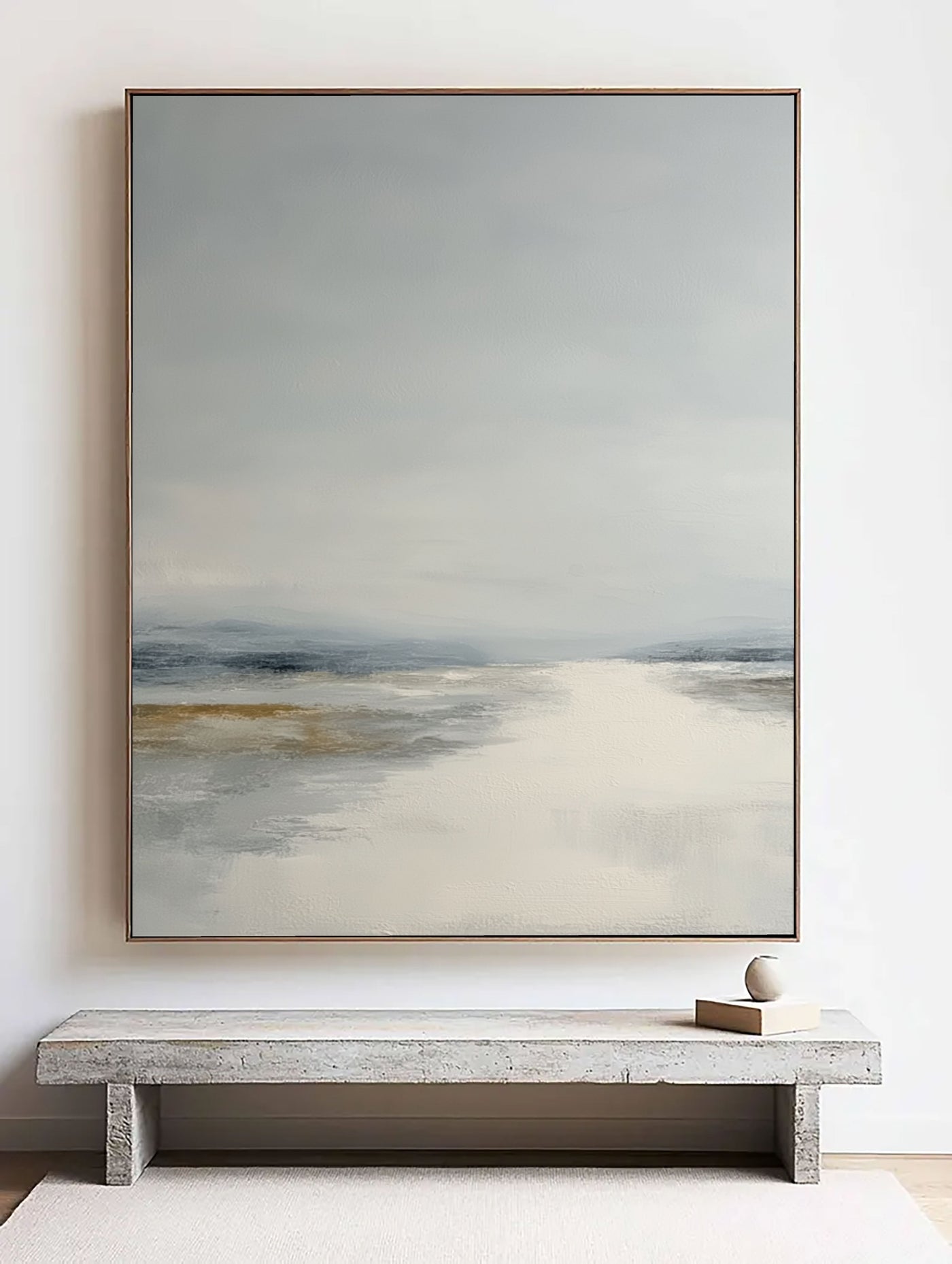 Serene Coastal Mist | Grey Horizon