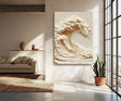 Textured Wave Splendor | Cream Crest