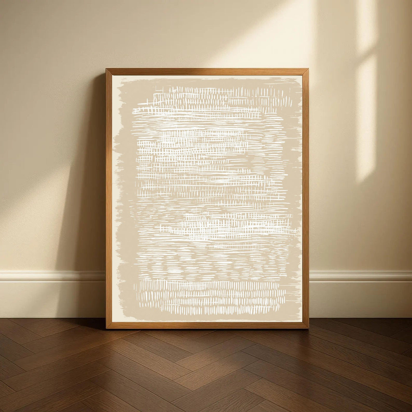 Textured Striated Opulence | Cream Strokes