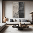 Textured Geometric Rhythm | Grey Black