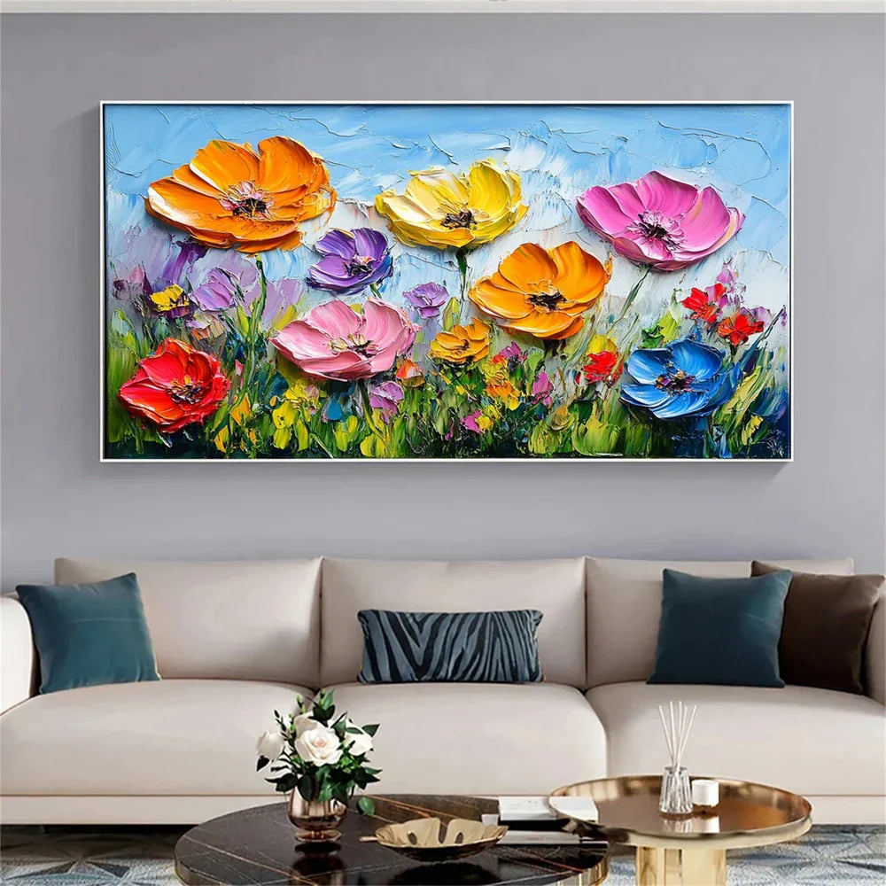 Flower & Tree Textured Abstract Wall Art #SF039