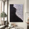 Black and White Minimalist Textured Wall Art #MT112