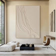 White Minimalist Textured Wall Art #MT139