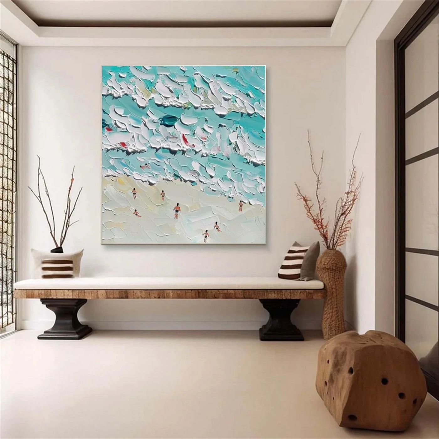 Swimming Sport Art Textured Canvas #PT048