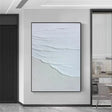 White Minimalist Textured Wall Art #MT116