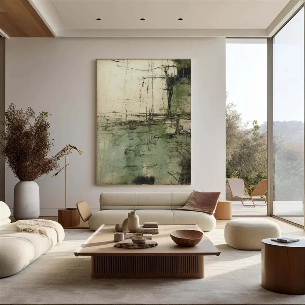Green Abstract Wall Art  #AT072
