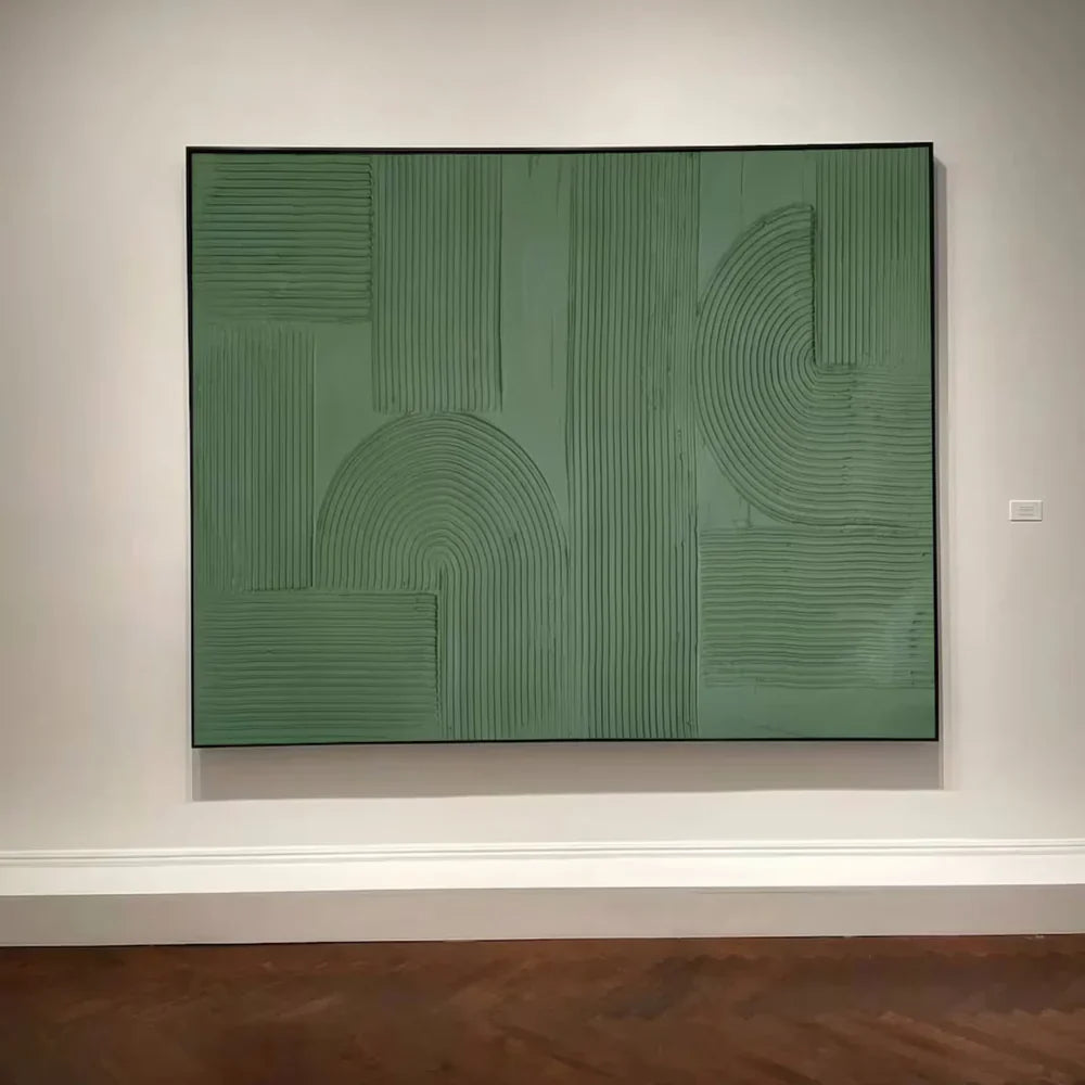 Green Minimalist Textured Wall Art #MT024